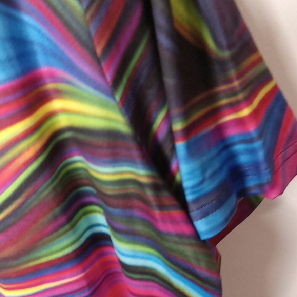 NWT KYKU Men's Size Large Neon Multicolor Abstract Top - Picture 4 of 9